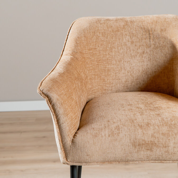 Barkruk Nubo chenille peach 85 cm