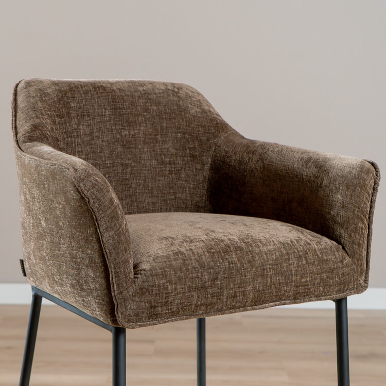 Barkruk Nubo chenille mocha 85 cm