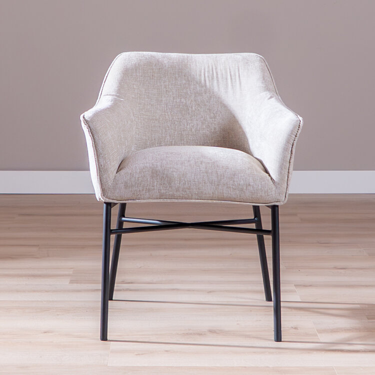 Eetkamerstoel Nubo chenille sand