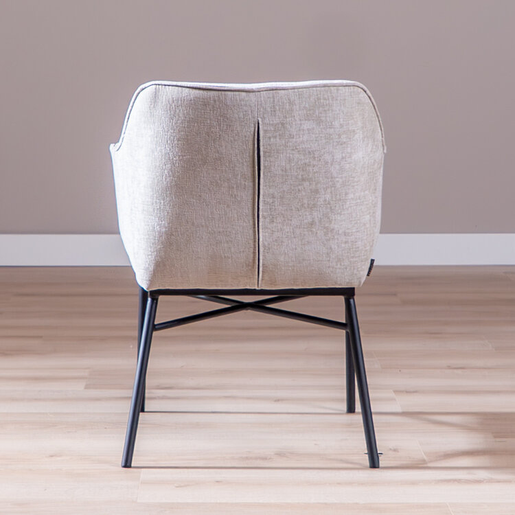 Eetkamerstoel Nubo chenille sand