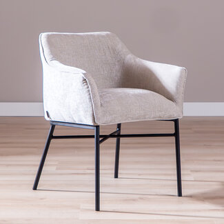 Eetkamerstoel Nubo chenille sand