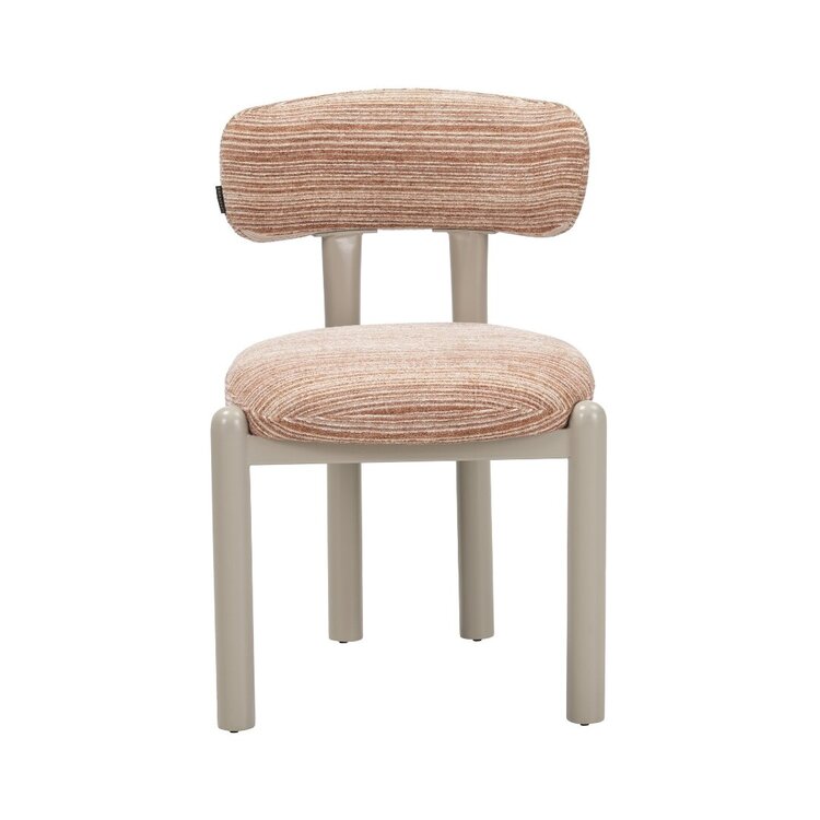 Eetkamerstoel Bolt chenille beige/pink