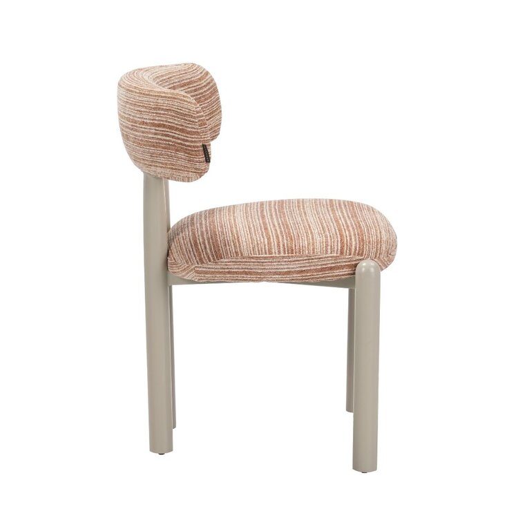 Eetkamerstoel Bolt chenille beige/pink