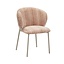 Eetkamerstoel Milo chenille beige/pink