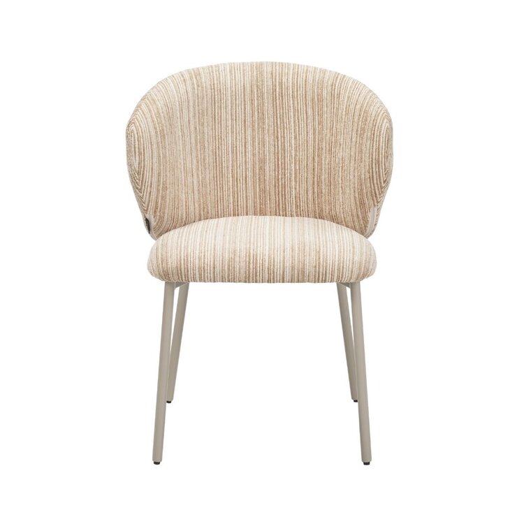 Eetkamerstoel Milo chenille beige/taupe