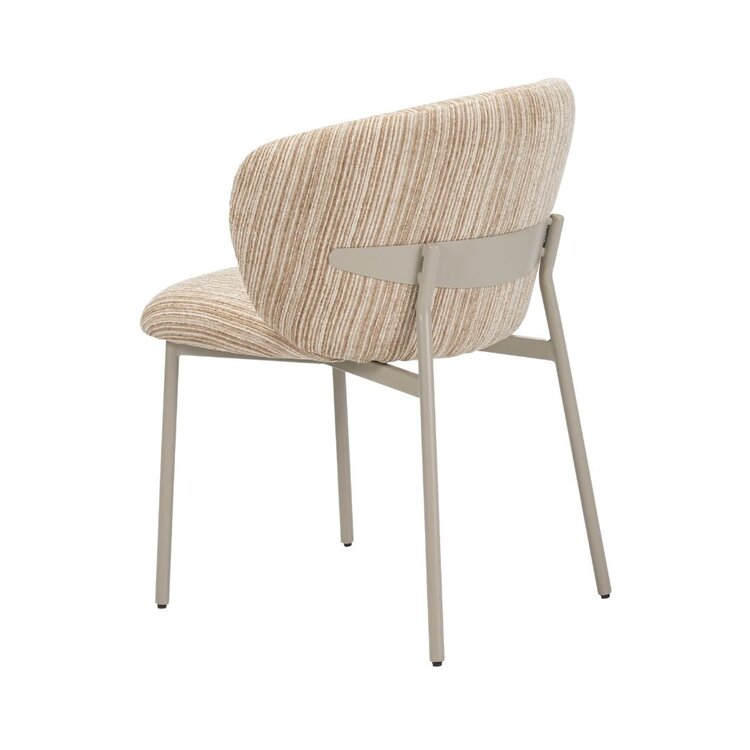 Eetkamerstoel Milo chenille beige/taupe