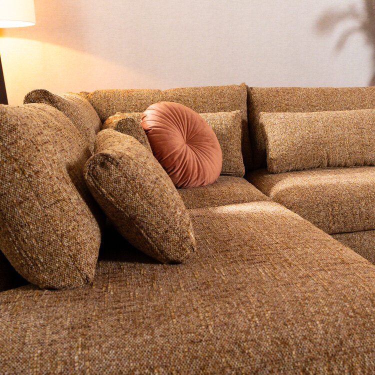 U-bank Kyle 6-zits chenille okergeel