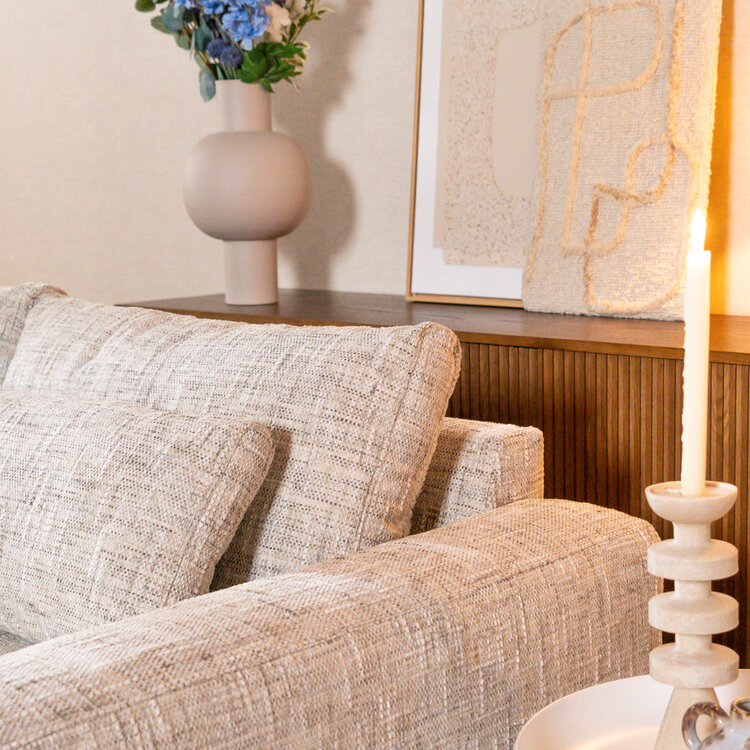 U-bank Kyle 6-zits chenille sand grey