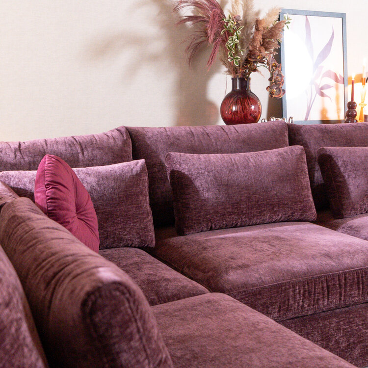 U-bank Kyle 6-zits chenille paars