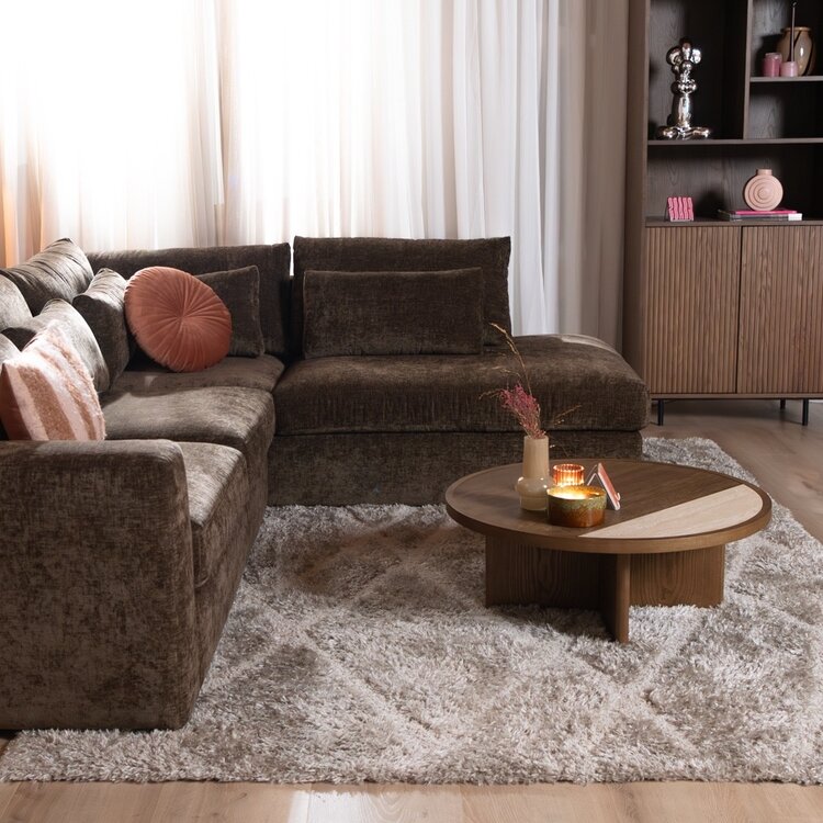 Hoekbank Kyle chenille mocha rechts