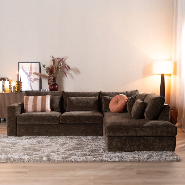 Hoekbank Kyle chenille mocha rechts