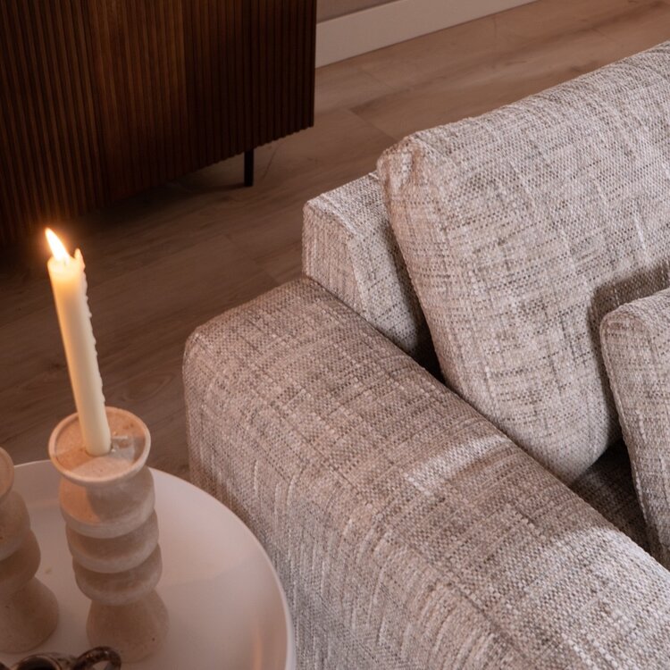 Hoekbank Kyle chenille sand grey rechts