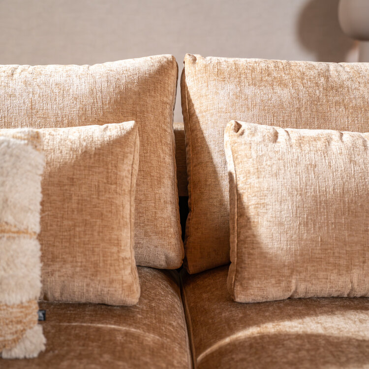 3-zitsbank Kyle chenille peach