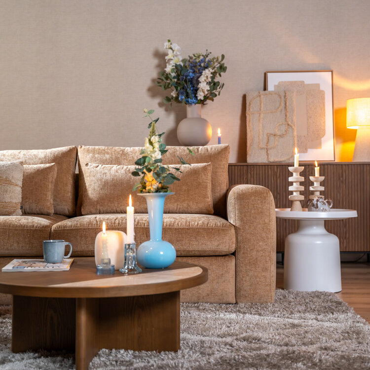 3-zitsbank Kyle chenille peach