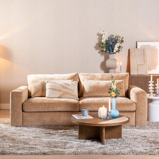 3-zitsbank Kyle chenille peach