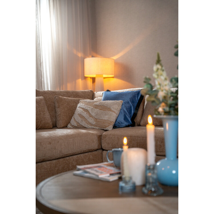 Hoekbank Kyle chenille peach links