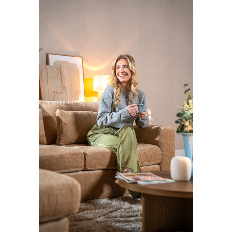 Hoekbank Kyle chenille peach links