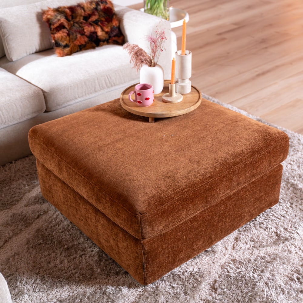 Hocker Kyle chenille koper