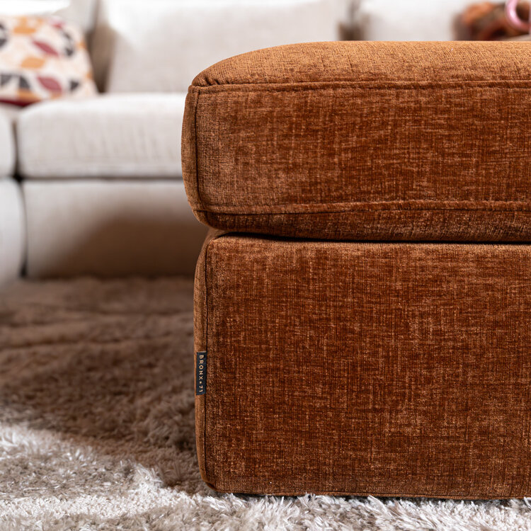 Hocker Kyle chenille koper