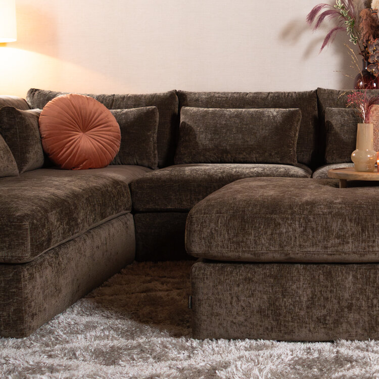 Hocker Kyle chenille mocha