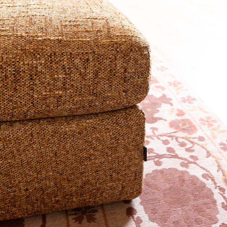 Hocker Kyle chenille okergeel