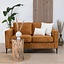Velvet bank 2-zits Florida okergeel/cognac