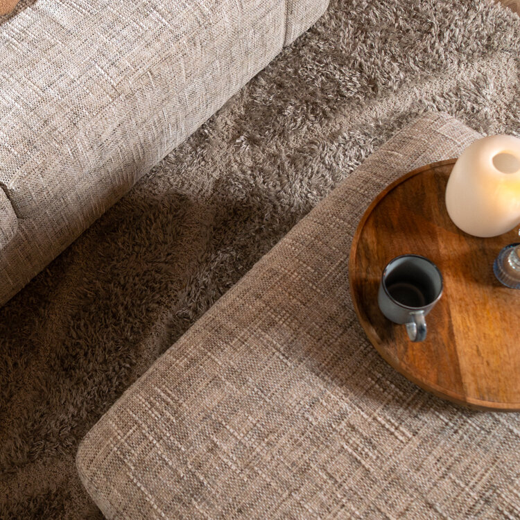 Hocker Kyle chenille sand grey
