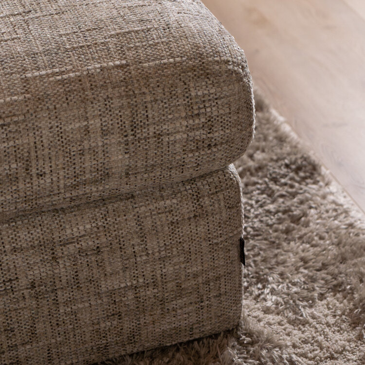 Hocker Kyle chenille sand grey