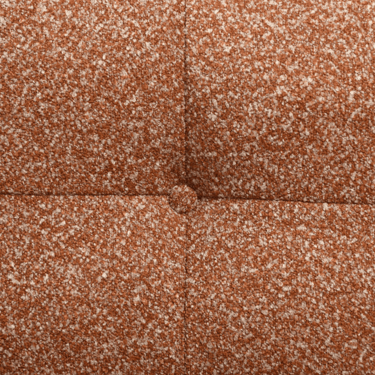 Slaapbank 2 persoons Inka terracotta bouclé mélange links/rechts