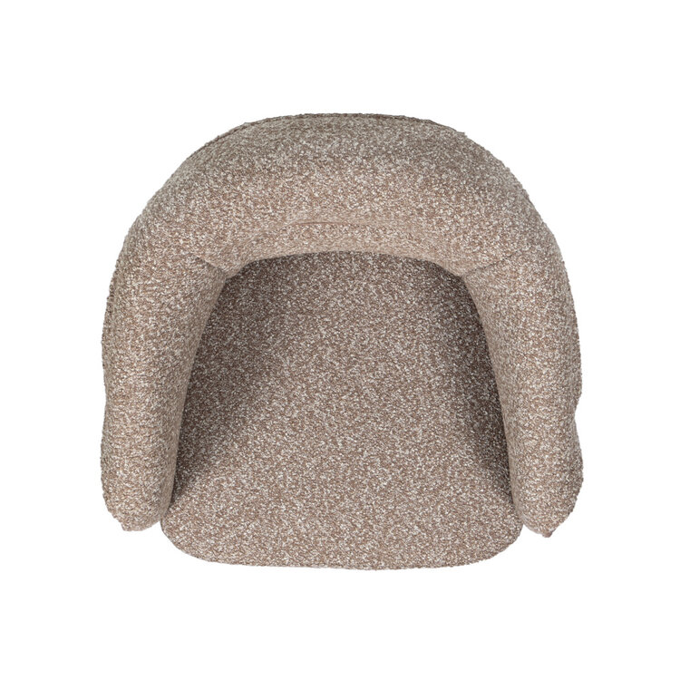 Eetkamerstoel Riley draaibaar bouclé bruin