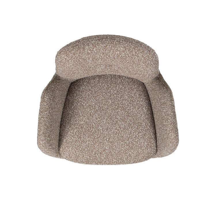 Eetkamerstoel Alex draaibaar bouclé bruin