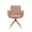 Eetkamerstoel Alex draaibaar bouclé terracotta