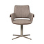 Eetkamerstoel Jules draaibaar bouclé bruin