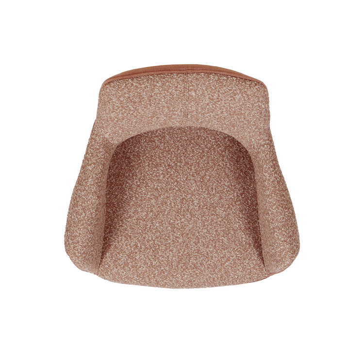 Eetkamerstoel Jules draaibaar bouclé terracotta