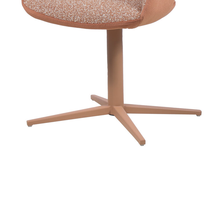 Eetkamerstoel Jules draaibaar bouclé terracotta