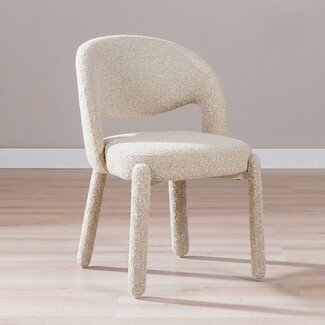 Eetkamerstoel Dean bouclé taupe