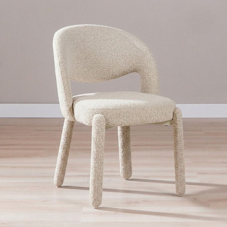 Eetkamerstoel Dean bouclé taupe