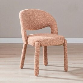 Eetkamerstoel Dean bouclé terracotta