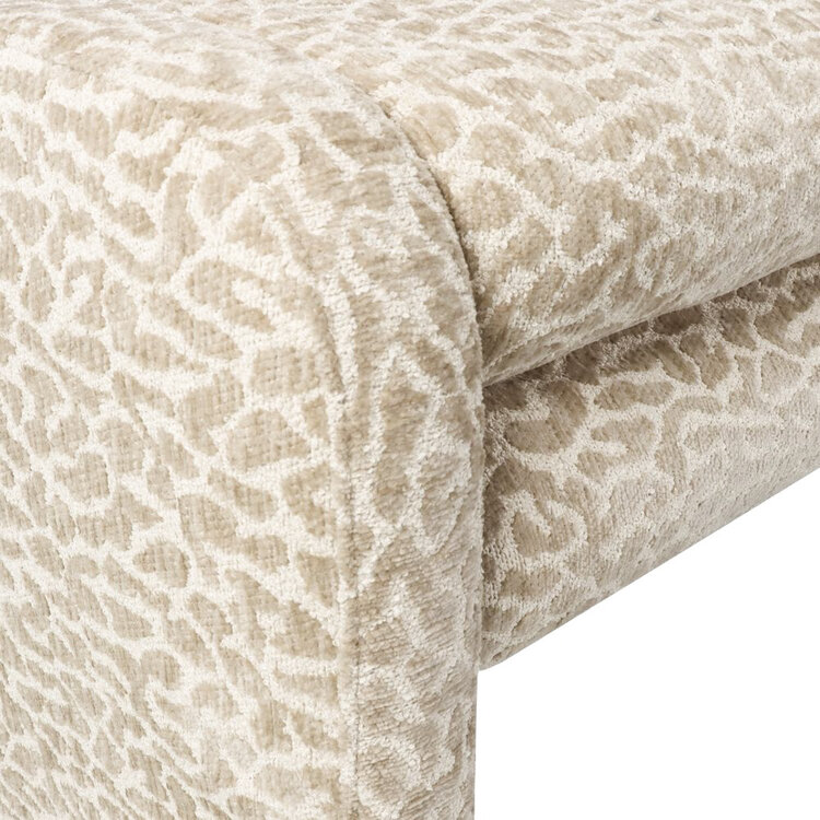 Eetkamerbank Lux leopard taupe 100 cm