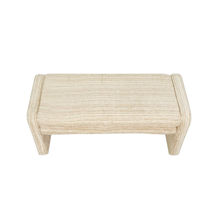 Eetkamerbank Ravi chenille beige/taupe 100 cm