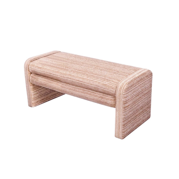 Eetkamerbank Ravi chenille beige/pink 100 cm