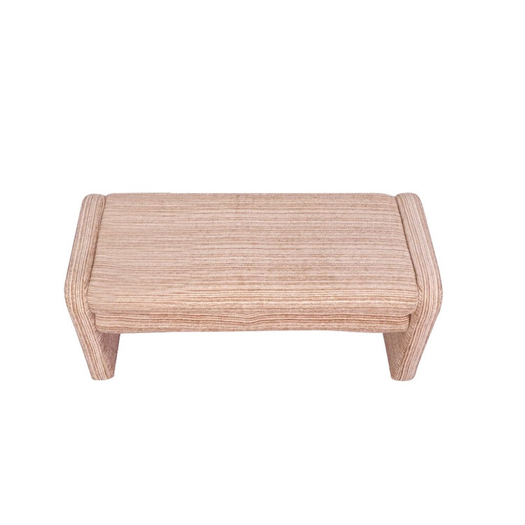 Eetkamerbank Ravi chenille beige/pink 100 cm