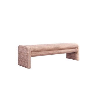 Eetkamerbank Ravi chenille beige/pink 160 cm