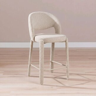 Barkruk June bouclé taupe 70 cm