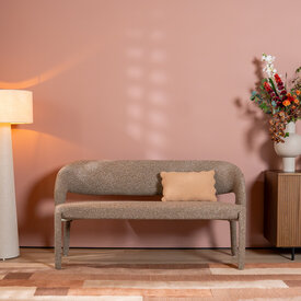 Eetkamerbank June bruin bouclé 160 cm