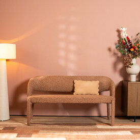 Eetkamerbank June bouclé terracotta 160 cm