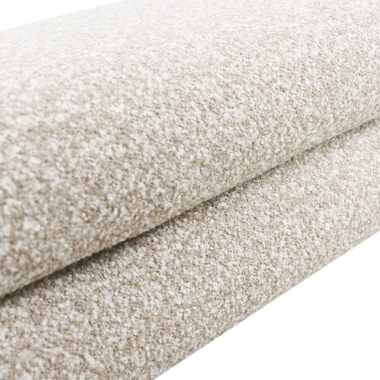 Eetkamerbank Neil bouclé taupe 100 cm