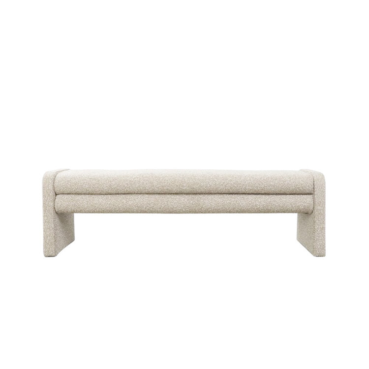 Eetkamerbank Neil bouclé taupe 160 cm