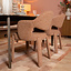 Eetkamerstoel June bouclé terracotta