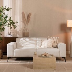 Scandinavische bank Vegas 2,5-zits off white stof gemêleerd